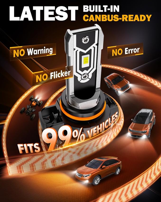 Auxbeam 2504 PSX24W Fog Lights, 10000LM White, 2504 Offroad Light or Fog Light