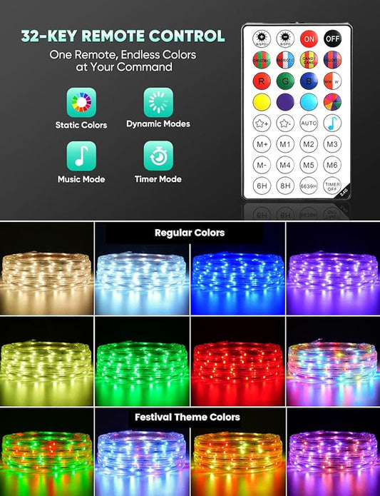 GZBtech RGB+IC+CCT LED Strip Lights 66FT/20M, Outdoor Color Chasing Festival Light with Warm&Cold White, Dimmable IP65 Waterproof LED Christmas/Halloween Lighting for Party, Patio, Garden, ETL Listed