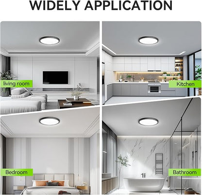 MODERN 28W 3100lm LED Flush Mount Ceiling Light, Super Slim 12 inch LED Ceiling Light, 5000K Daylight LED Ceiling Light for Bedroom, Living Room, Dining Room