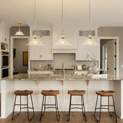 1 Piece Vintage Chandelier Light Fixtures with Crystal Glass Shade,Matte Antique Brass Finish Pendant Light,Hanging Light for Dining Room,Hallway,Living Room,Bedroom