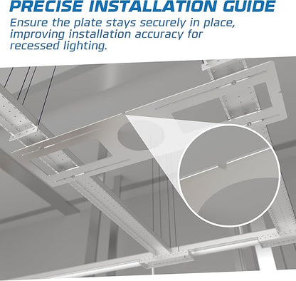 OHLECTRIC 48 Pack – New Construction Mounting Plate for 6 Inch LED Downlight – Slim Steel Rough in Plate/Bracket – Made of Galvanized Steel Recessed LED Light Plate -Slim Light Kit Bracket