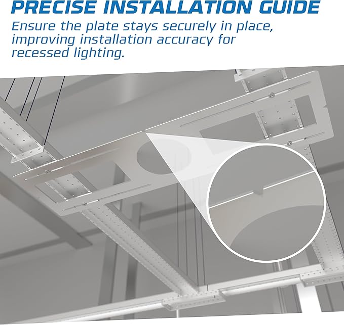 OHLECTRIC 24 Pack – New Construction Mounting Plate for 6 Inch LED Downlight – Slim Steel Rough in Plate/Bracket – Made of Galvanized Steel Recessed LED Light Plate -Slim Light Kit Bracket