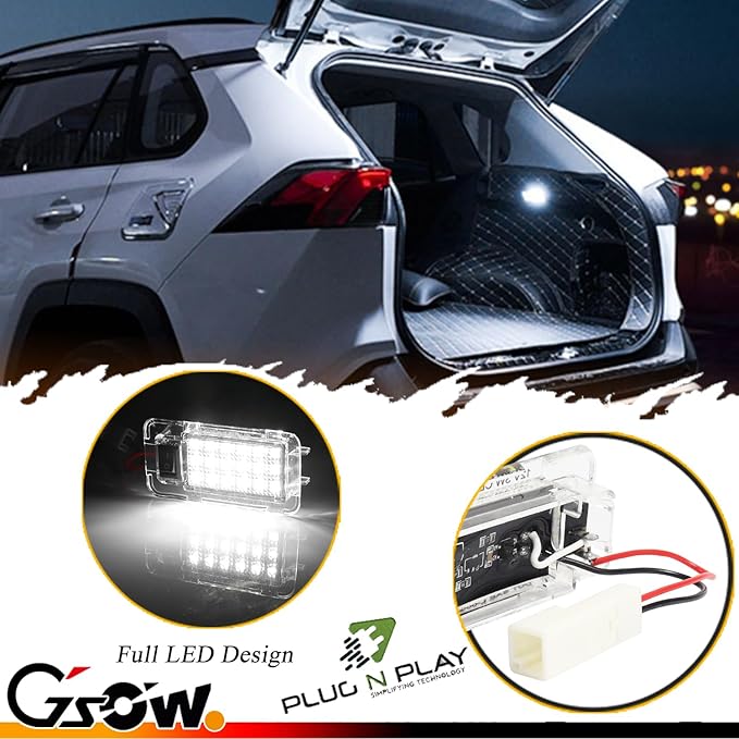 Led Luggage Compartment Light for Toyo-ta RAV4 2022 2023 2024 2025, Cargo Lamps Decorative Atmosphere Lamp, Rav4 Accessories Trunk Ceiling Lighting, 1 PC, White