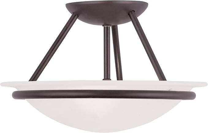 Livex Lighting 4823-07 Newburgh 2-Light Ceiling Mount, Bronze
