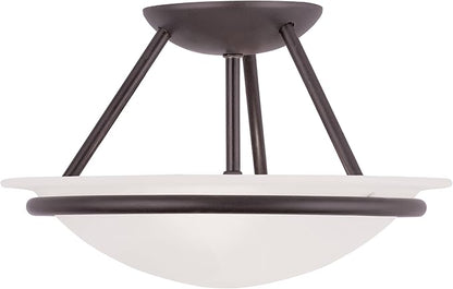 Livex Lighting 4823-07 Newburgh 2-Light Ceiling Mount, Bronze