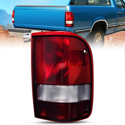 Nilight Taillight Assembly Compatible with 1993 1994 1995 1996 1997 Ford Ranger Dark Red Tail Light OE Style Rear Lamp Replacement Passenger Side