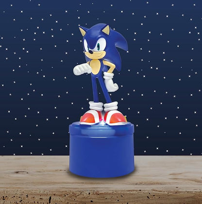 Lexibook, SEGA Sonic The Hedgehog, LED Pocket Night Light for Children's Room, Soft Light, Battery Operated, Blue, NLJ01SN