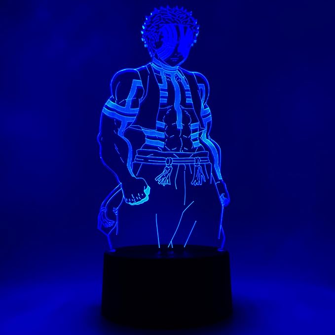 Otaku Lamps Demon Slayer - Akaza Anime Night Light, 16 Color RGB LED – Gift for Otaku