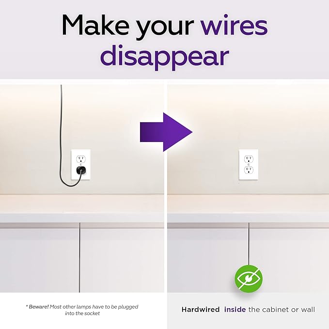 Hardwired LED Under Cabinet Task Lighting - 12 Watt, 18", Dimmable, CRI>90, 4000K (Cool White), Wide Body, Long Lasting Metal Base with Frost Lens
