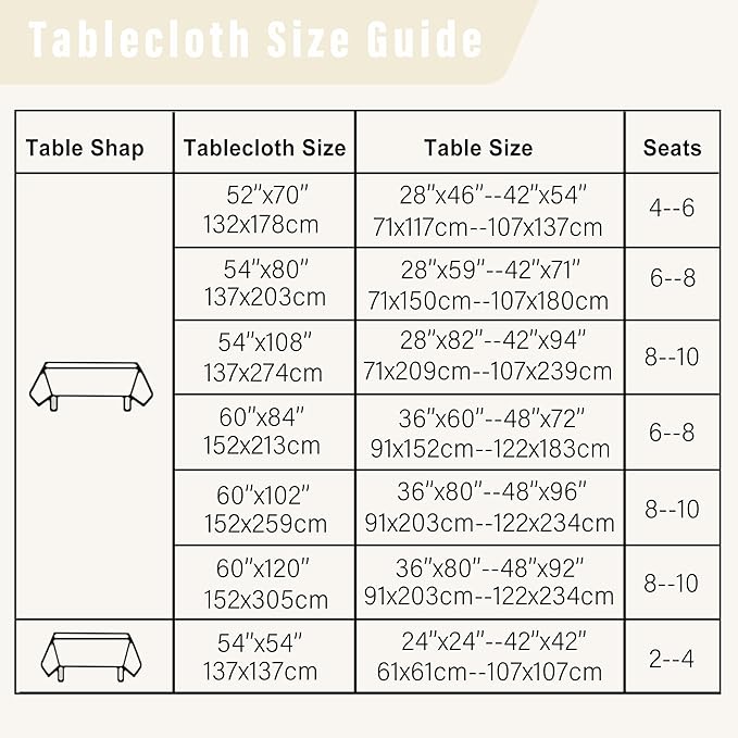 DWCN Rectangle Faux Linen Tablecloth - Textured Waterproof Spill-Proof Wrinkle and Stain Resistant Table Cloth Decorative Fabric Farmhouse Table Cover for Kitchen Dining Party, 60 x 84 Inch, Champagne