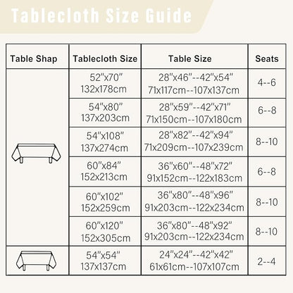 DWCN Rectangle Faux Linen Tablecloth - Textured Waterproof Spill-Proof Wrinkle and Stain Resistant Table Cloth Decorative Fabric Farmhouse Table Cover for Kitchen Dining Party, 60 x 84 Inch, Champagne
