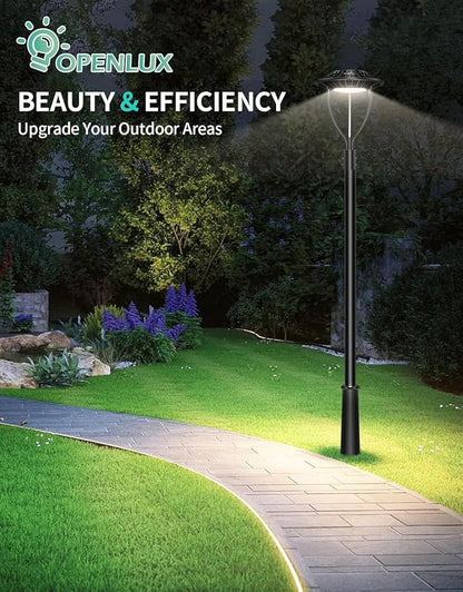 4 Pack LED Post Top Light ETL Listed 60W 48W 36W Adjustable 3CCT Adjustable Outdoor Pole Lights with Photocell IP65 Waterproof Post LED Fixture for Garden Yard Street Lighting