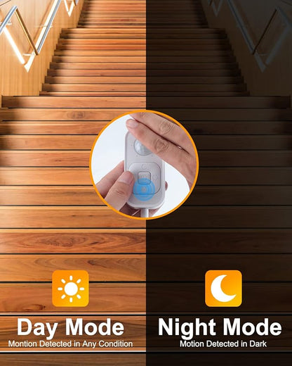 Motion Sensor Led Light Strip - Under Cabinet Lighting with Power Adapter, 6 Adjustable Brightness and Timing, Light Strips for Kitchen Cabinets, Stair, Showcase, Bedroom, 9.84ft 3000K WarmWhite
