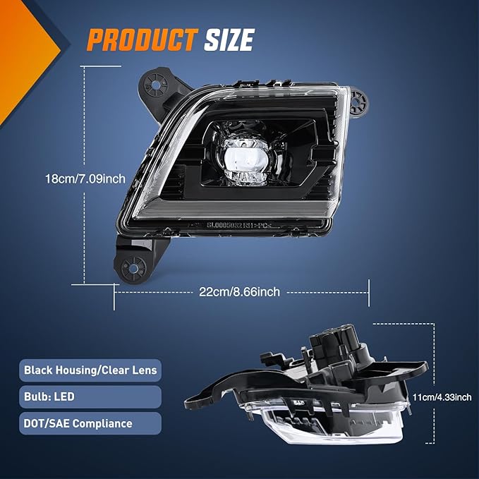 Nilight Fog Light Assembly Compatible with 2019 2020 2021 2022 2023 Chevrolet Silverado 1500 2020-2023 Chevy Silverado 2500HD 3500HD Smoke Lens Driver and Passenger Side