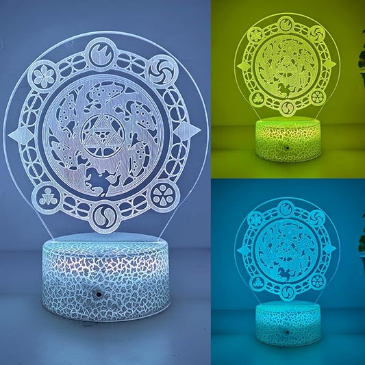 3D Night Light, 16 Color Changing Cartoon USB Desk Lamp, Crest of Hyrule Illusion Lighting with Remote Control for Home Decor Gift for Kids. (6)