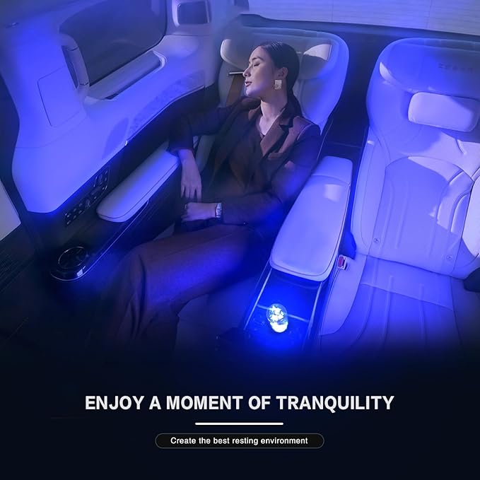 Mini USB Touch Control LED Ambient Light -4 Lighting Modes (Stable/dimmable SOS, Slow Flash, Breathing) Suitable for car interiors, Homes, Camping, and Party Decorations (Blue)