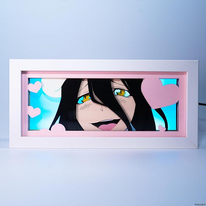 Overlord - Albedo Light Box – Anime Lamp Figure Night Light, 16 Color RGB LED – 3D Anime Room Décor Gift for Otaku