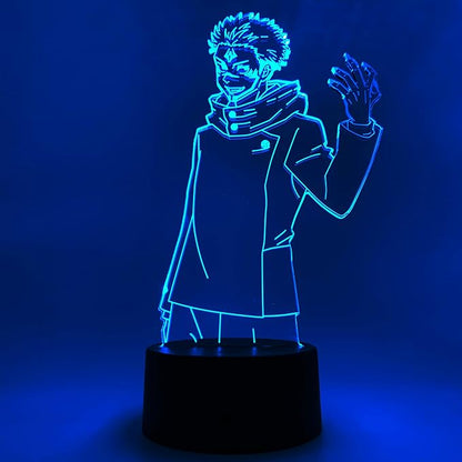 Otaku Lamps Jujutsu Kaisen - Ryomen Sukuna Anime Night Light, 16 Color RGB LED – Gift for Otaku