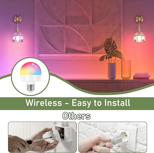 Vintage Wall Sconce, Battery Operated Wall Sconce with Amber Tulip Glass Lampshade, Indoor not Hardwired Wall Sconces with Remote, Rechargeable Vintage Wall Lamp, for Bedroom Living Room