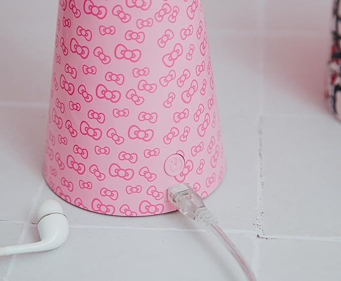 Ukonic Sanrio Hello Kitty Glitter Motion Mood Light | Nightstand Table Lamp for Bedroom, Desk | 12 Inches Tall
