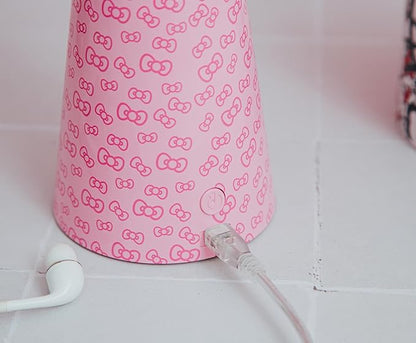 Ukonic Sanrio Hello Kitty Glitter Motion Mood Light | Nightstand Table Lamp for Bedroom, Desk | 12 Inches Tall