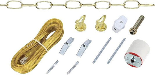 Aspen Creative 21039 Polished Brass Swag Light KIT