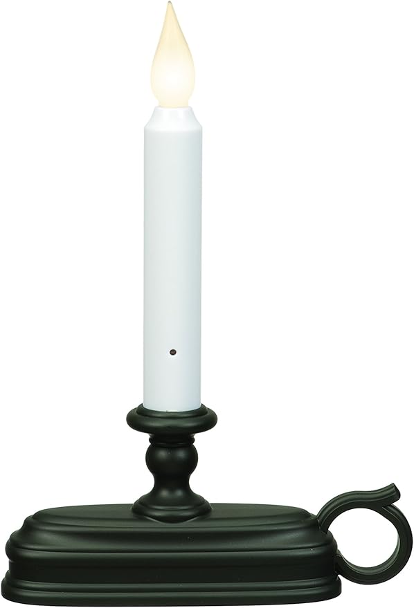 Xodus Innovations FPC1325A-6 Battery Operated LED Window Candle with New Hot Spot Technology and Dusk to Dawn Sensor and Choice of Amber or White Flame Pack of 6 Aged Bronze/Black