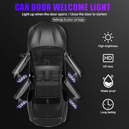 4pcs Car Door Lights Logo Projector, F-Sport Logo Compatible with LS/ES/is/LX/RX/GS/GX/RC/UX, No Fade HD LED Car Welcome Projector Lights, 3D Ghost Shadow Puddle Light(for F-Sport)