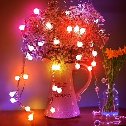 Led Globe String Lights Indoor, 33ft 11 Mode USB Color Changing String Lights Twinkle Lights with Remote Dimmable Rainbow for Classroom, Halloween, Room, Christmas