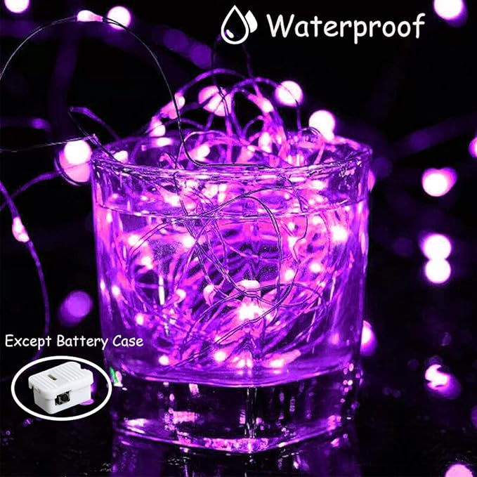 ZGWJ Mini Fairy Lights Battery Operated, 24 Pack Mixed-Color Twinkle String Lights 20 LED 7FT Mason Jar Lights for Bedroom, Easter, Halloween, Christmas, Party Indoor and Outdoor Decoration