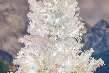 Novelty Lights 25ft Christmas String Lights, 50 Pure White LED Bulbs on White Wire, 6" Spacing, Connectable Indoor Outdoor Commercial Grade Lighting for Holidays Patio Weddings