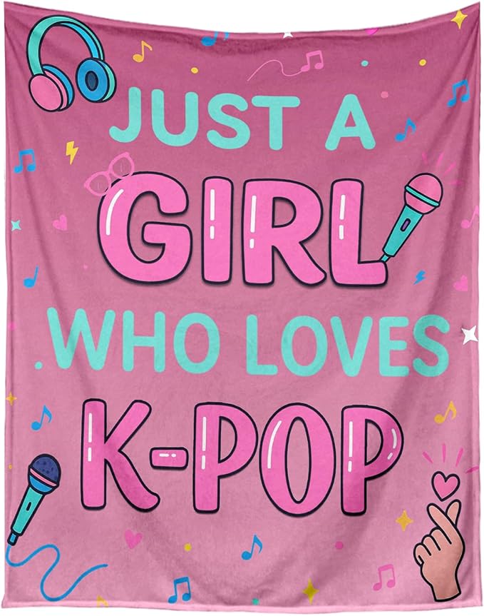 Perleddom Kpop Blankets Gifts for Girls K Pop Birthday Graduation Gifts for Fans K-Pop Lovers Throw Blanket Korean Fantasy Anime Blanket Kpop Merch Stuff K Pop Music Gift for Women for Bed 50"x60"