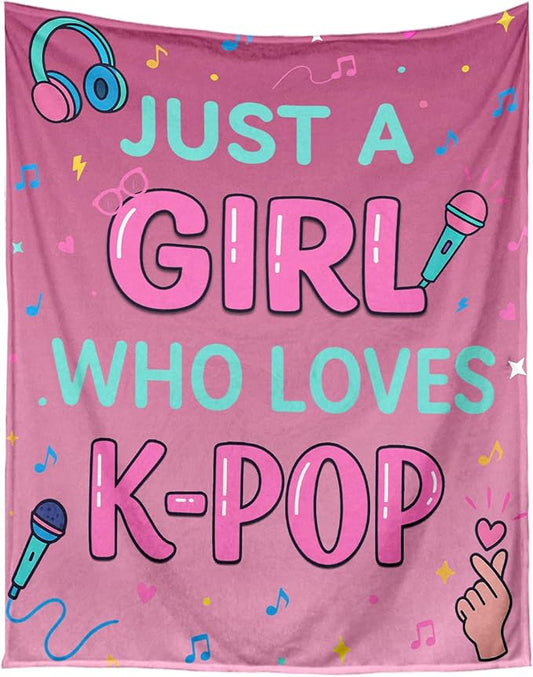 Perleddom Kpop Blankets Gifts for Girls K Pop Birthday Graduation Gifts for Fans K-Pop Lovers Throw Blanket Korean Fantasy Anime Blanket Kpop Merch Stuff K Pop Music Gift for Women for Bed 50"x60"