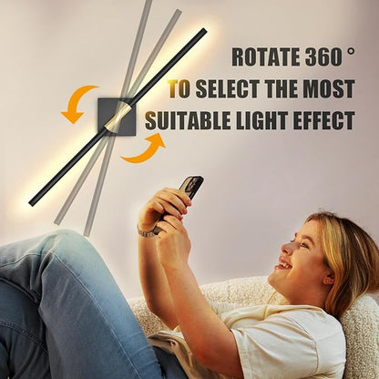 Battery Operated Wall Sconces Set of 2 Rechargeable LED Wall Lights, Dimmable 3000K-6500K, Battery Sconces Wall Decor for Bedroom Living Room Hallwayated Wall Sconce （2 Pack）