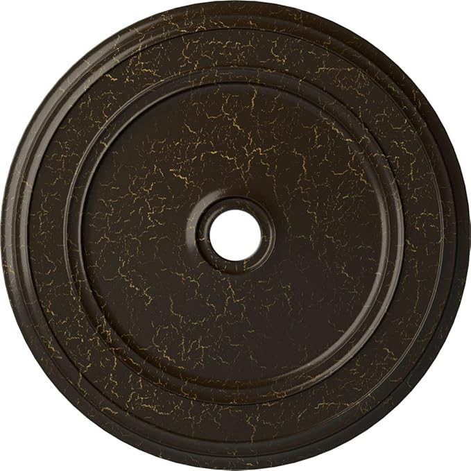 Ekena Millwork CM41CLSHC Classic Ceiling Medallion, 41 1/8"OD x 4"ID x 2 1/8"P, Hand-Painted Stone Hearth Crackle
