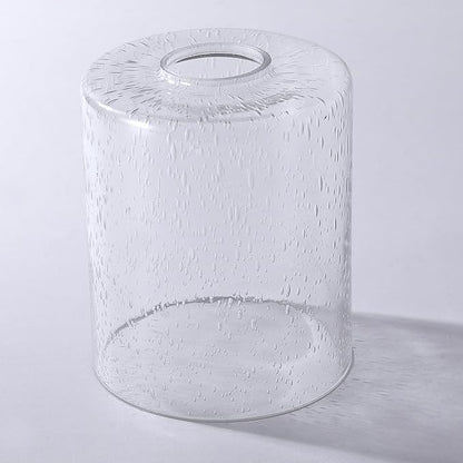 1 Pack Seeded Glass Lamp Shade Replacement, 5.7 in Height, 4.72 in Diameter, 1.7inch Fitter Opening, Bubble Seeded Glass Replacement for Wall sconces, Chandeliers and Bathroom Vanity Lights.