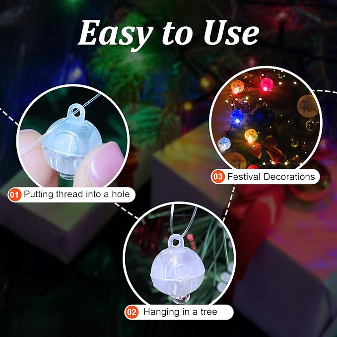 100PCs Mini Led Lights with Hook, Waterproof Round Tiny Led Light for Party Decorations Neon Light for Birthday Party and Wedding Decoration, Red