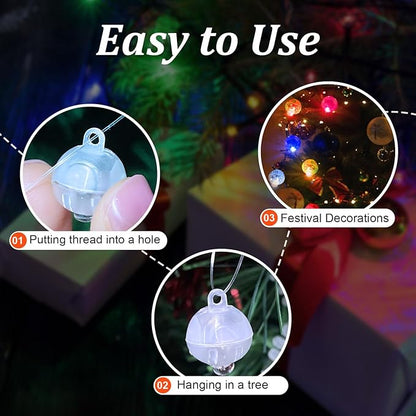 100PCs Mini Led Lights with Hook, Waterproof Round Tiny Led Light for Party Decorations Neon Light for Birthday Party and Wedding Decoration, Red