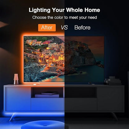 DAYBETTER Led Lights for Bedroom 100 ft, Led Strip Lights, Led Light Strips with Remote and App Control, Music Sync RGB Color Changing Led Lights for Room Decoration