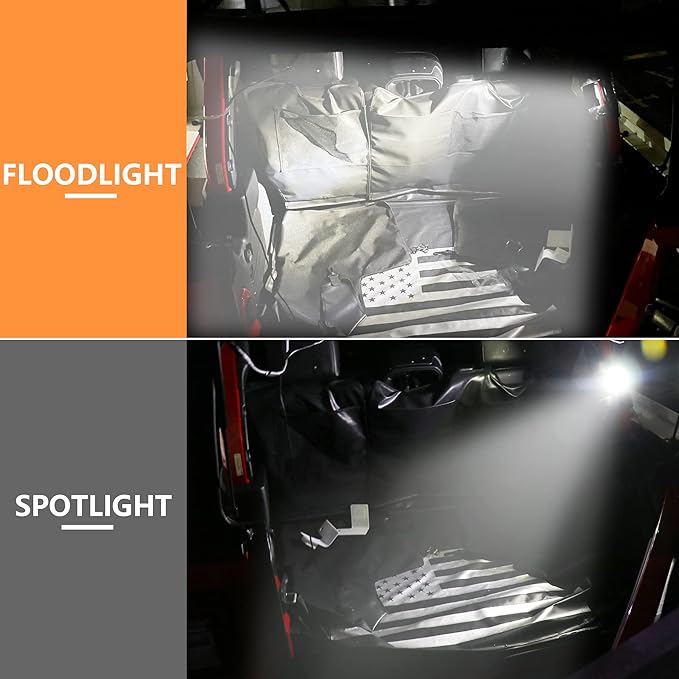2.0”-4.0” Roll Bar Dome Light UTV LED Interior Lights for Jeep Wrangler CJ YJ TJ JK JL Gladiator JT 1945-2025 Polaris RZR Ranger Cam Am Golf Cart ATV Boat US Flag 1 Pack