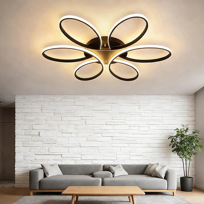 Modern LED Ceiling Light Fixture, 23 inch 70W, with Remote /APP Control, Dimmable Flush Mount Lamp for Living Room, Dining Room, Bedroom, Kitchen