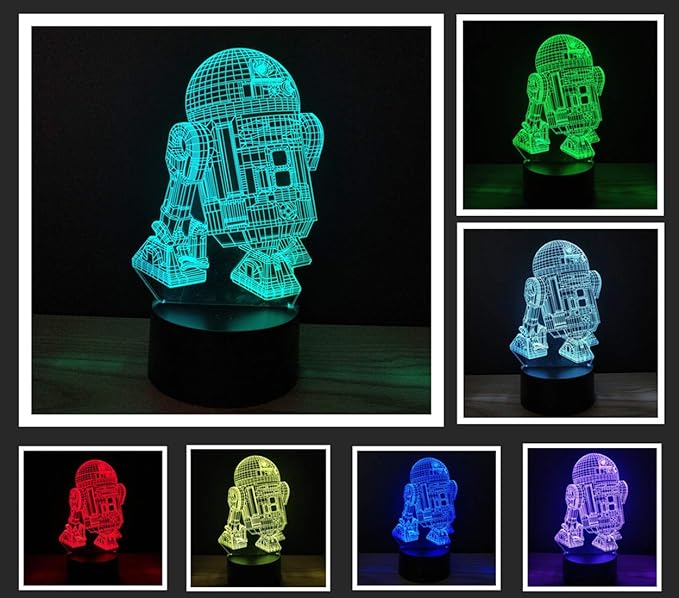 3D Illusion Platform Night Lights Touch Switch 7 Color Change USB Power LED Desk Lamp for Home Decorations or Holiday Gifts