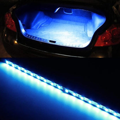 iJDMTOY 18-SMD-5050 LED Strip Light Compatible with Car Trunk Cargo Area or Interior Illumination, Ultra Blue