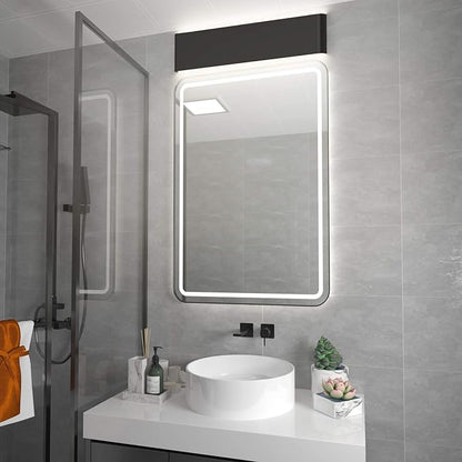 Aipsun 24in/20W Matte Black Modern Vanity Light Up and Down LED Vanity Light for Bathroom Wall Lighting Fixtures (Cool White 5000K)