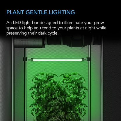 AC Infinity IONBEAM Green, Plant Gentle Green LED Work Light Bar 16”, Timer Controller Dimmer, for Indoor Plants, Grow Tents, and Grow Rooms