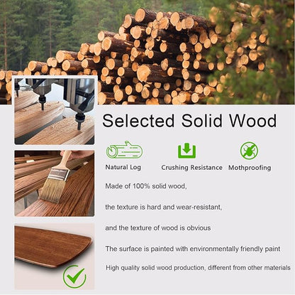 48" Wooden Ceiling Fans with Lighted Remote Control, Indoor Outdoor Wooden Ceiling Fan, Outdoor Modern Ceiling Fan with 3 Fan Blades for Patio, Living Room, Farmhouse, etc (Black + Walnut)