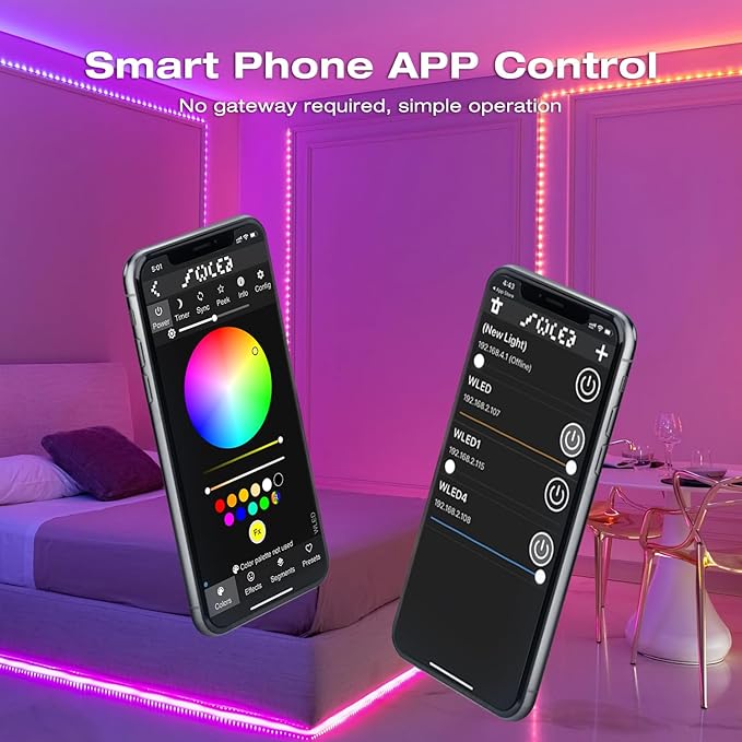 GLEDOPTO ESP32 WLED LED Controller with Mic Microphone DIY Lighting Music Dynamic Modes for WS2811 WS2812 SK6812 TM1814 WS2813 WS2815 Addressable FCOB LED Strip Lights