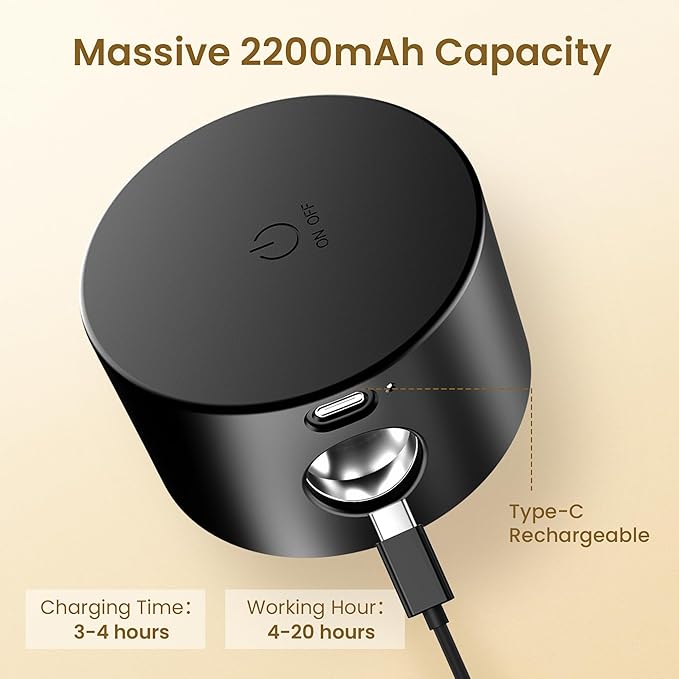 Wall Mounted Lamp LED Wall Lights with Rechargeable Battery Operated, 3 Color Temperatures & 3 Brightness Levels 360°Rotate Magnetic Ball, Cordless Sconces for Reading Bedroom Bedside,White-3 Pack