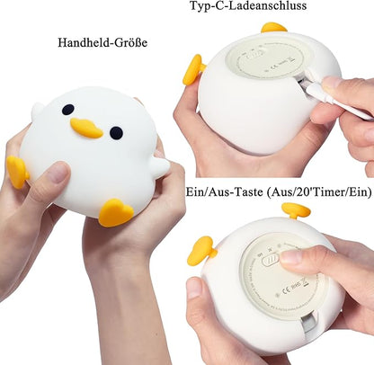 OkiyiD Duck Night Light, Cute Duck Gift for People, Dormitory Decorative Light, ABS+SIL, Touch Control, Portable Rechargeable Dimmable, Best Choice for Gift Giving (DoDo Duck)