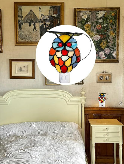HUIMEIJU Stained Glass Night Light.HMJ7031 (Owl)